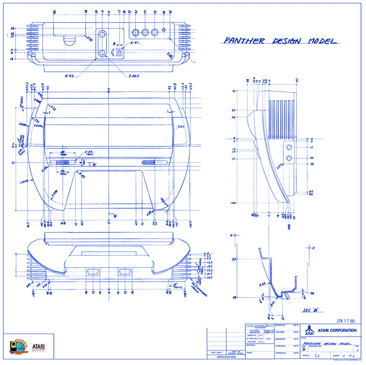 Atari Panther Technical Drawing