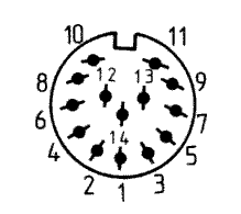 Amstrad PC1512 14-pin DIN Power Connector Pinout