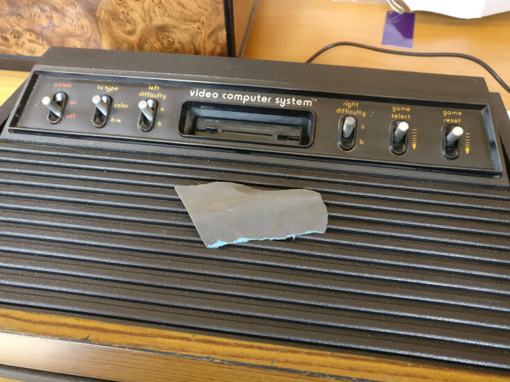 Preparing The Surface Of The Atari 2600 Bezel With Emery Paper