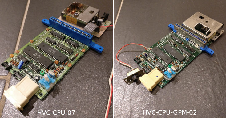 Picture Of The Two Nintendo Famicom Motherboard Revisions