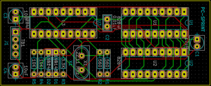 PC-SPRINT 5150 DIY overclocking board CAD drawing