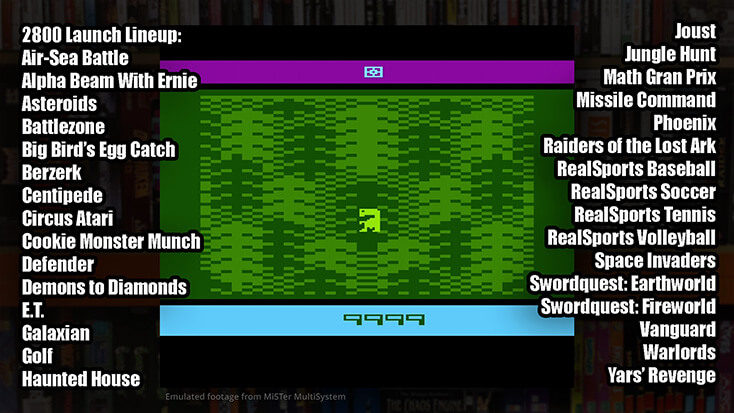 Atari 2800 Complete Launch Lineup